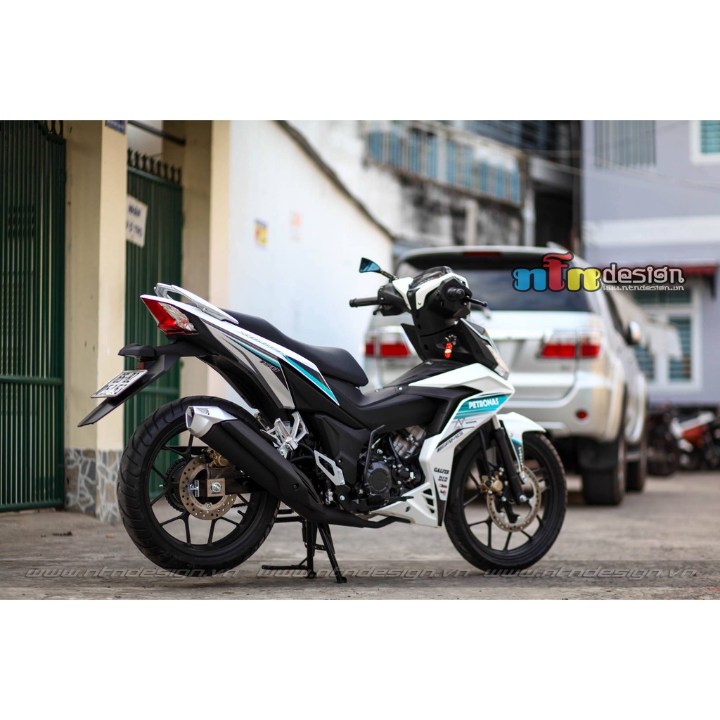 Tem Rời Dán Xe Winner V1 Mẫu Petronas Xanh Trắng Cực Hot, Hàng 3 Lớp Chất Lượng Cao