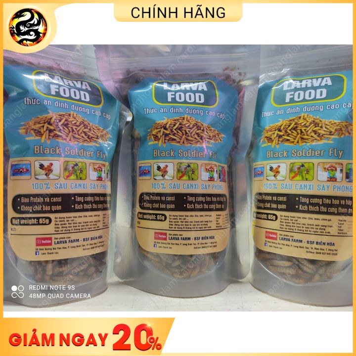 Thức Ăn Sâu Canxi Sấy Khô 100gr Cho Cá Cảnh Thức Ăn Cá Rồng, Thức Ăn Cho Cá Koi, Thức Ăn Cá La Hán, Thức Ăn Cá Ba Đuôi