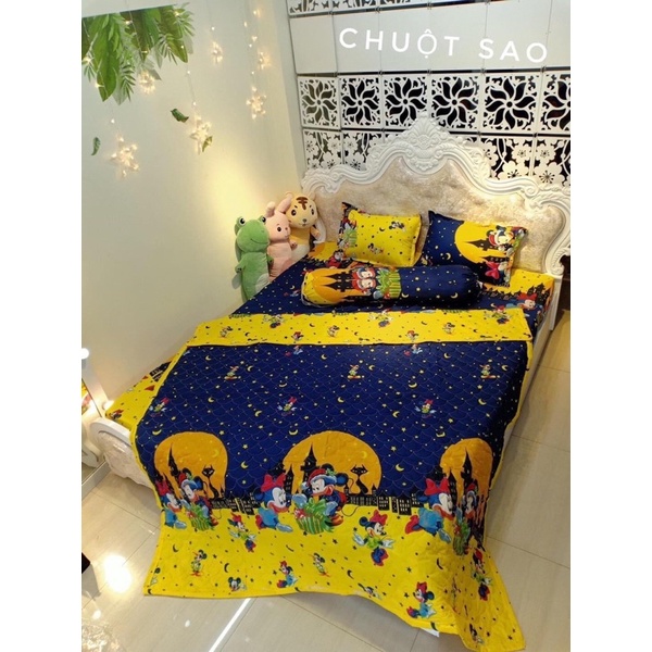 [Freeship] Bộ ga chun chăn hè kèm 2 vỏ gối (tặng kèm 1 vỏ gối ôm) | BigBuy360 - bigbuy360.vn