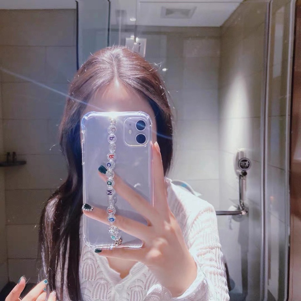 Ốp điện thoại TPu phối chuỗi đính hạt cầm tay thời trang cho Iphone7 7 Plus8 8plus Xr X / Xs Xs Max 11 11 Pro 11 Pro Max