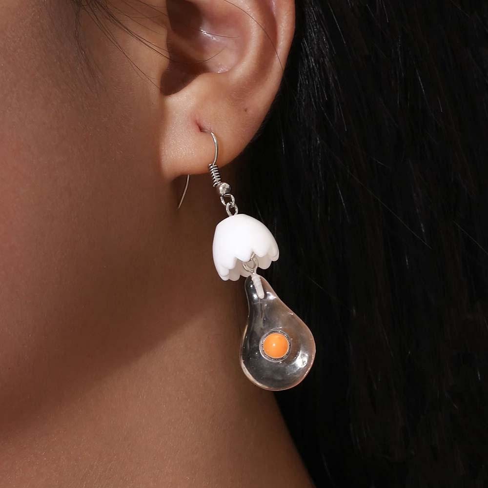 Bông Tai Hình Trứng Vui Nhộn Thời Trang Cho Nữ