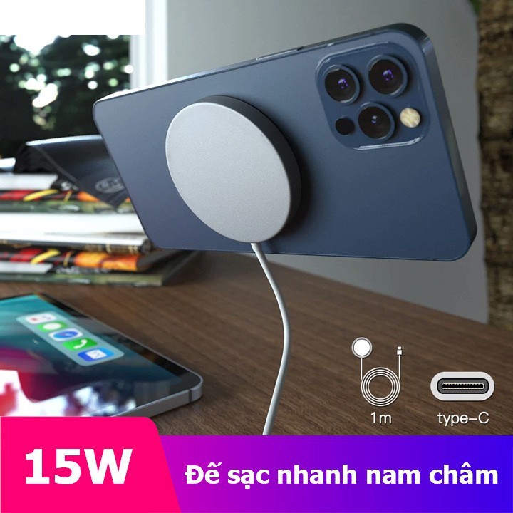 Sạc Không Dây MS [ BH 6 tháng ] hỗ trợ sạc nhanh cho IP 8 trở lên và các dòng máy hỗ trợ sạc không dây chuẩn Qi