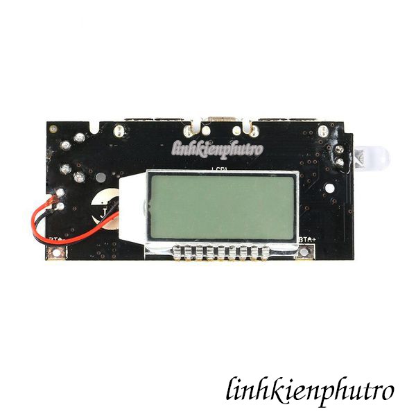 Mạch Sạc Dự Phòng 2 Ngõ ra USB Hiển Thị LCD