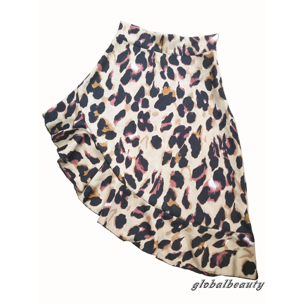 Chân váy xòe họa tiết da báo gợi cảm cho nữ