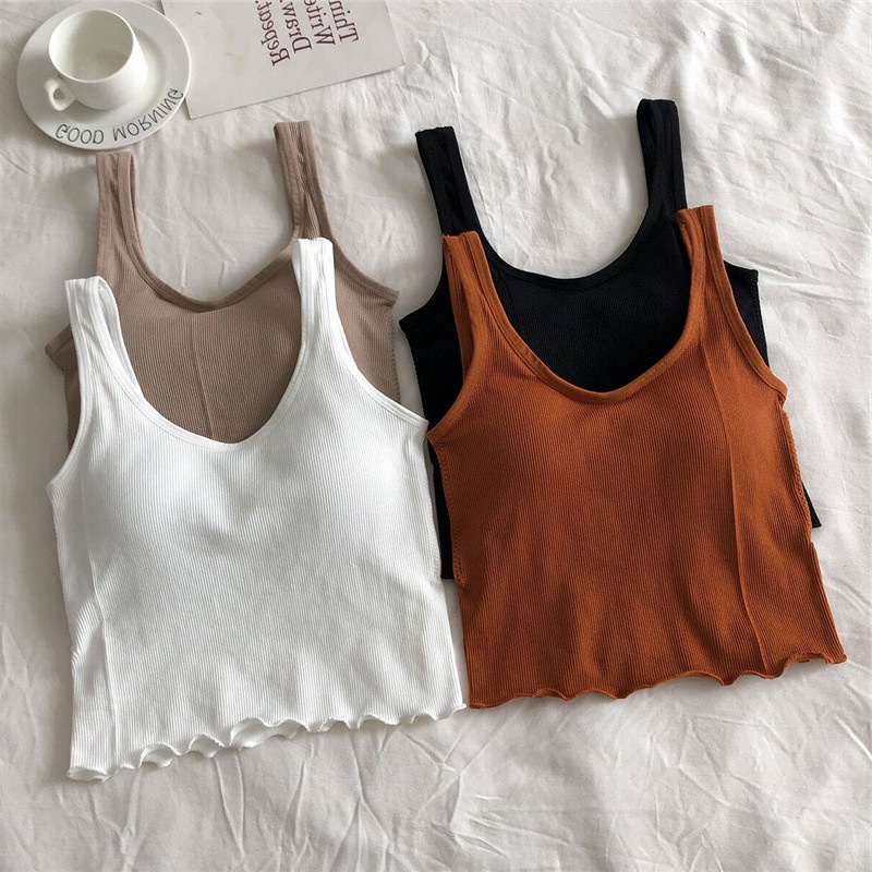 Áo tank top SUXI màu sắc đơn giản dễ phối đồ thời trang mùa hè dành cho nữ