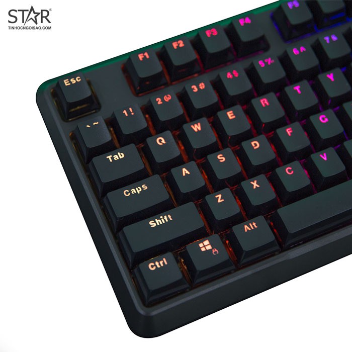 Bàn Phím Cơ Fuhlen M87S Gaming Red Switch TKL (Đen)