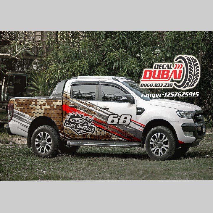 Tem dán sườn xe ford ranger