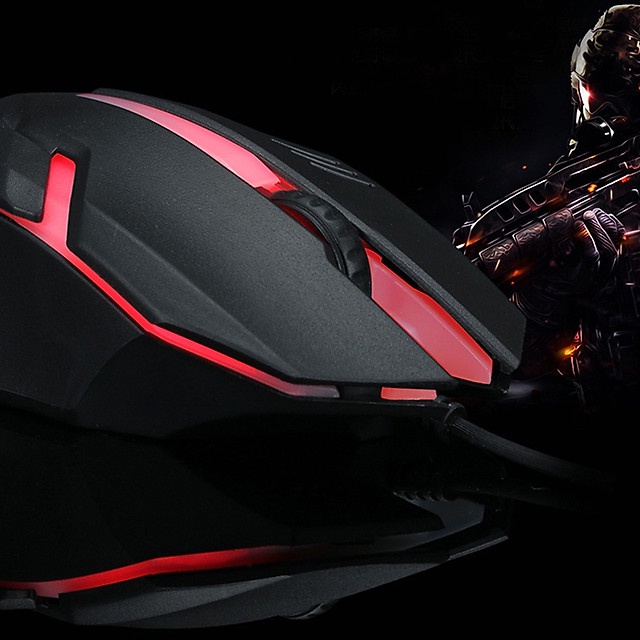 Chuột Chuyên Game DIVIPARD Đèn Led Đổi Màu đỏ - Hàng Chính Hãng
