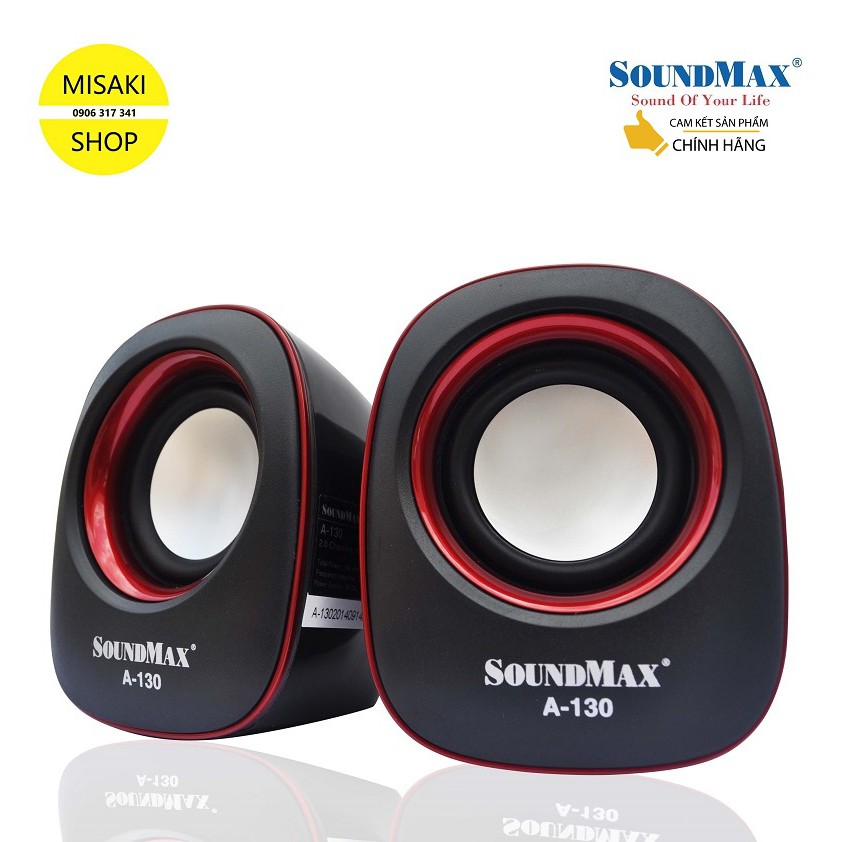 ⚡️Âm Thanh Trong Trẻo⚡️Loa Vi Tính SOUNDMAX A130/2.0 📞Misaki Shop Phân Phối Chính Hãng 💯 Bảo hành 12 Tháng