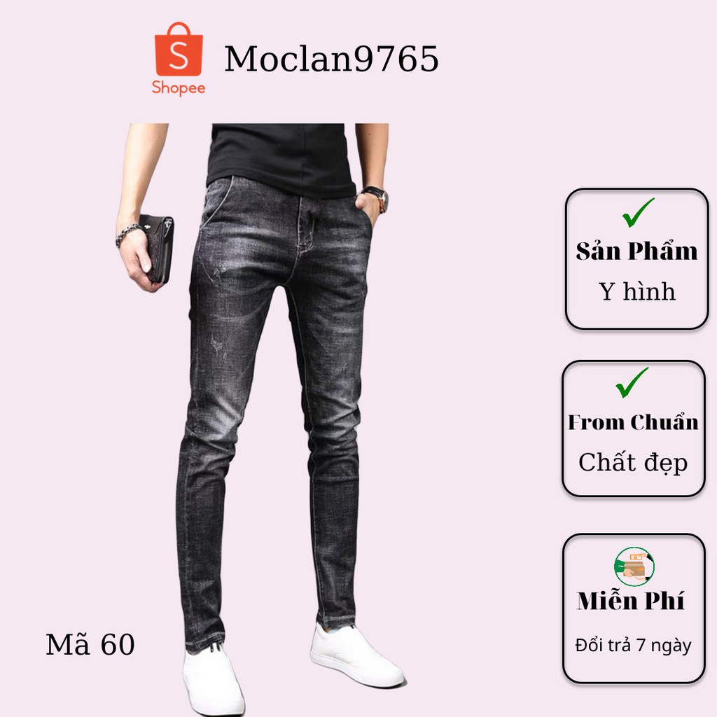 Quần jean nam cao cấp, chất liệu bò ( jean ) mềm mịn, from chuẩn, có nhiều mẫu đi kèm Moclan48