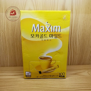 Cà phê MAXIM MOCHA GOLD cafe sữa hòa tan MAXIM số 1 Hàn Quốc hộp 100 gói