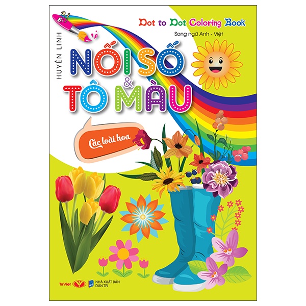 Sách Dot To Dot Coloring Book - Nối Số &amp; Tô Màu - Các Loài Hoa
