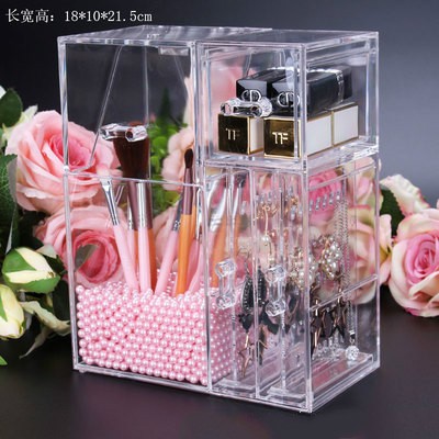 [ Có sẵn] Hộp đựng cọ size lớn kèm 3 ngăn nhỏ