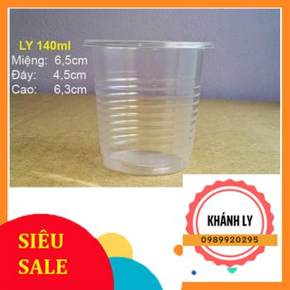 ( Ship hỏa tốc HN ) Combo 50 cốc nhựa dùng 1 lần có nắp loại 140ml