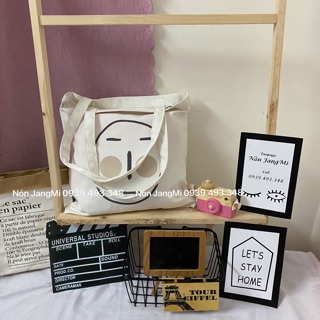 Túi Tote Vải Canvas Mặt Đổi Màu