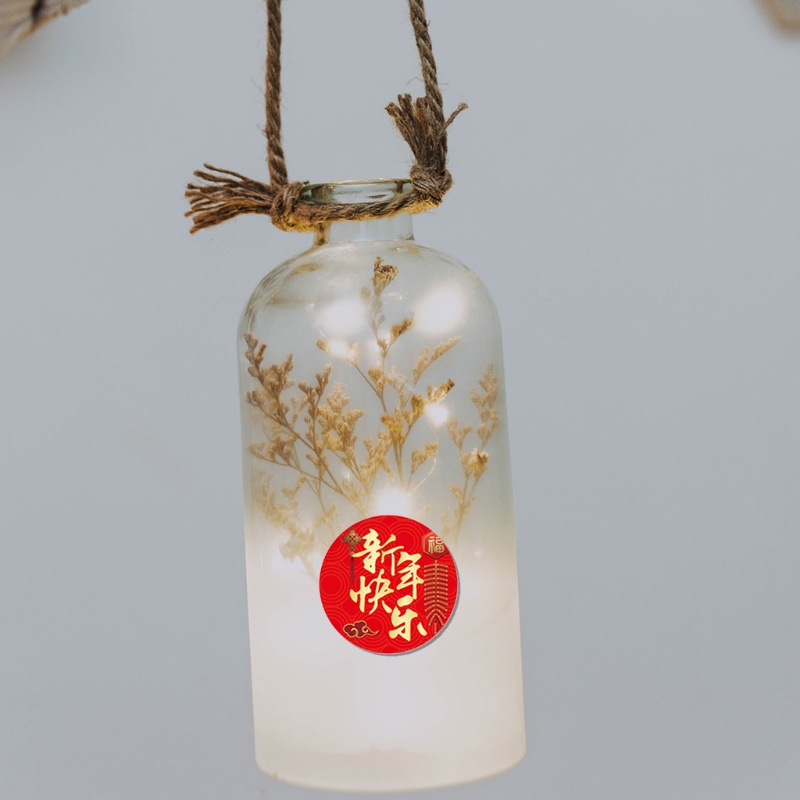 Set 500 miếng dán niêm phong hình tròn 8 kiểu năm mới trang trí sổ tay