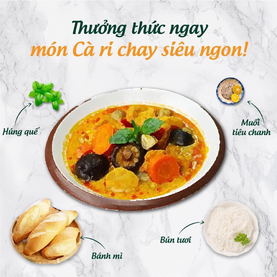 Gia vị nấu Cà Ri tự nhiên Dh Foods 10g