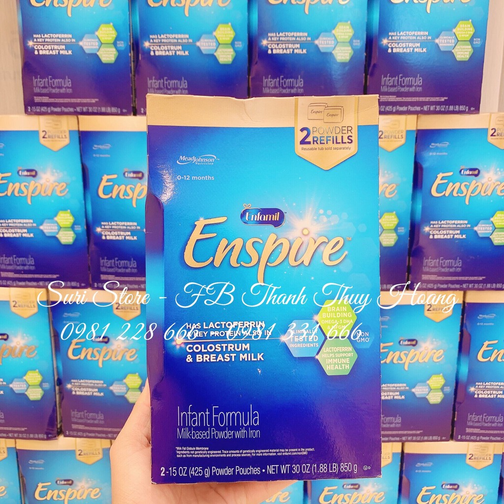 Sữa ENSPIRE hộp giấy 850g