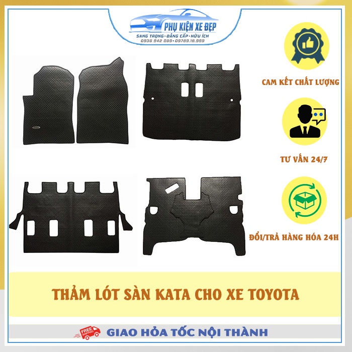 Thảm lót sàn ô tô KataCAO CẤP cao su Thái Lan cho xe Toyota RAV4/Land Cruiser Prado/Land Cruiser V8/Altis/Innova