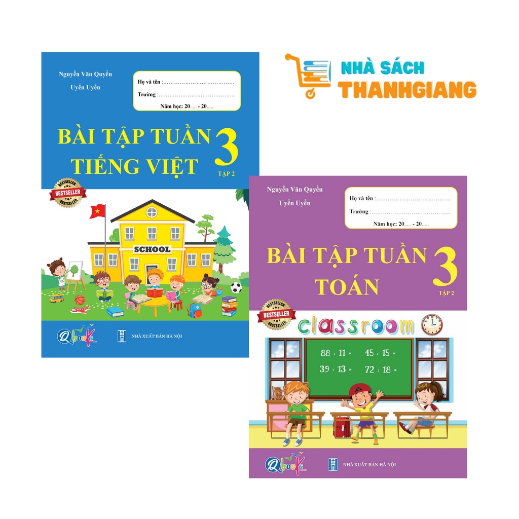 Sách – Combo Bài tập tuần Toán và Tiếng Việt 3 Tập 2 (2 quyển)