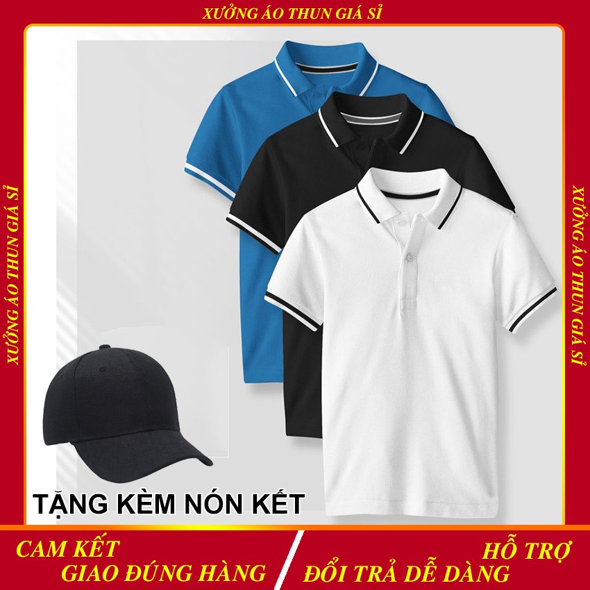 COMBO 3 Áo Polo Nam - Áo Thun Thể Thao Cá Sấu Mè 4 chiều
