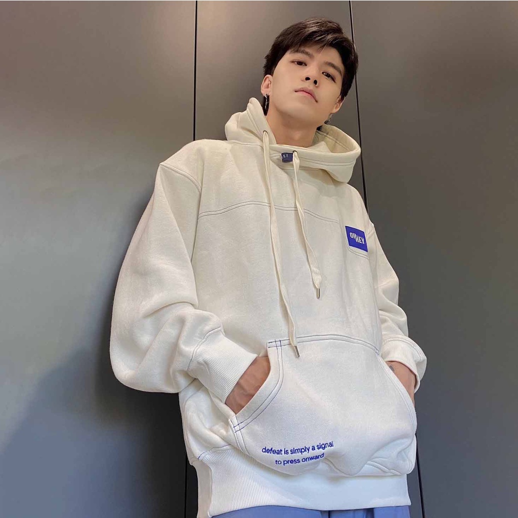 Áo khoác có nón OHHEY GLITCH HOODIE / WHITE