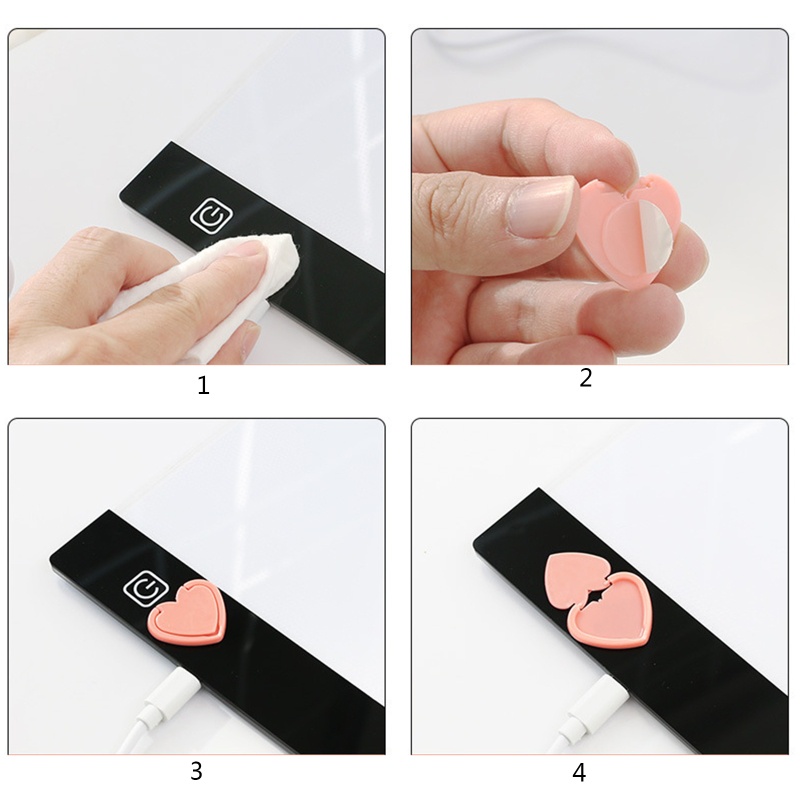 Vỏ Bảo Vệ Công Tắc Nguồn Đèn Led 5D DIY Hình Trái Tim