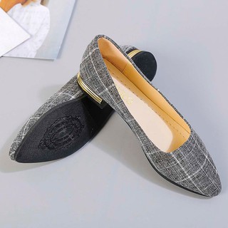 Giày lười vải canvas khô thoáng thời trang cho nữ