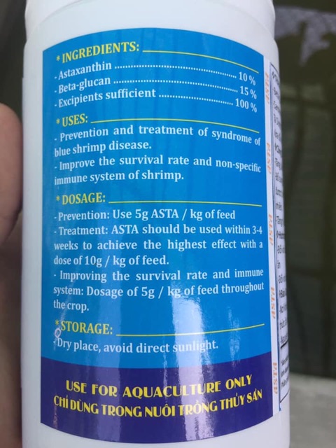 ASTAXANTHIN 10 %  - Tăng Màu Cho Cá Cảnh)
