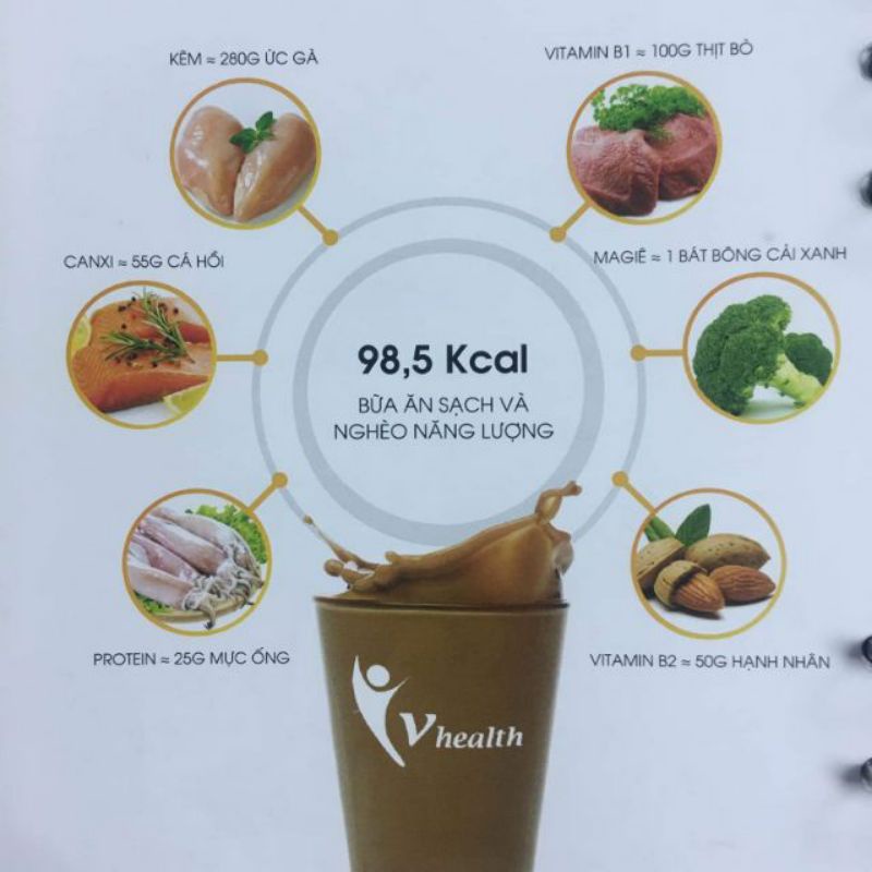 Vhealth ( Bột Socola )- Lựa chọn cho bữa ăn lành mạnh