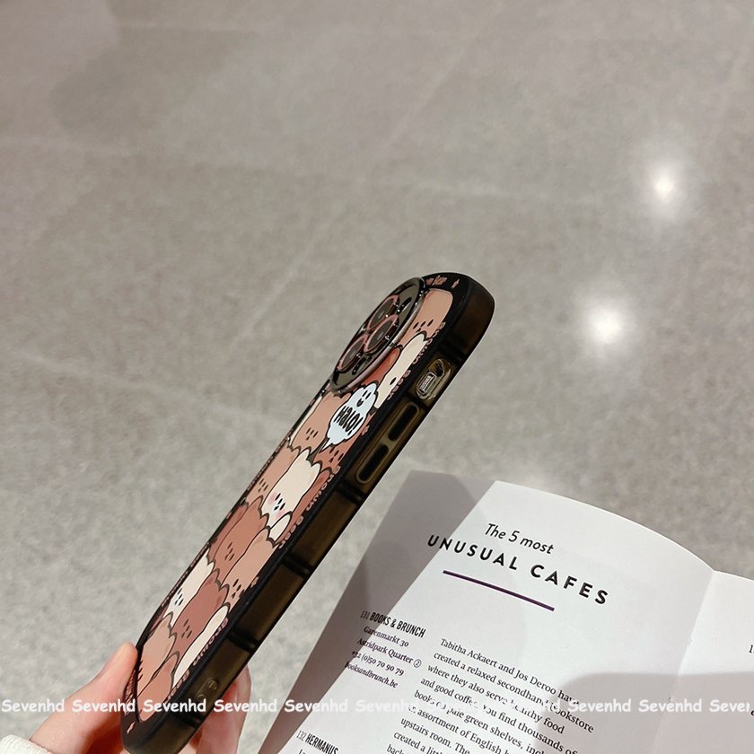 Ốp Điện Thoại Mềm Trong Suốt In Hình Gấu Nâu Hoạt Hình Cho iPhone 14 13 12 11 Pro Max X XR Xs Max 8 7 Plus SE 2020