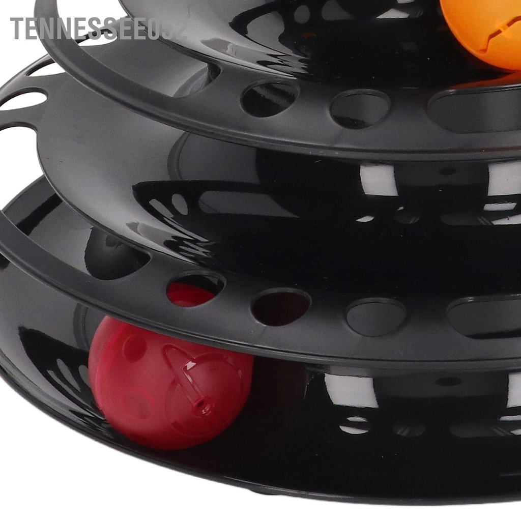 Tháp đồ chơi bóng bàn xoay 4 tầng cho mèo có thể tháo rời có thể gãi ngứa