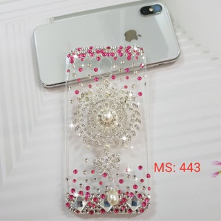 ỐP DẺO HANDMADE ĐÍNH ĐÁ MS 443 hồng (IB DÒNG ĐT)