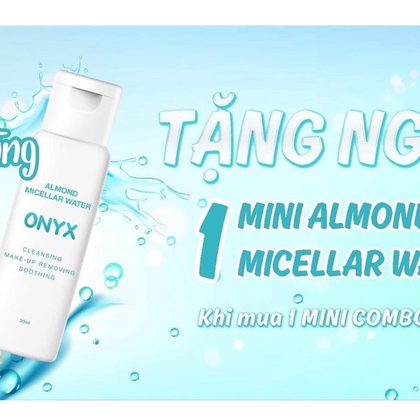 TẨY TRANG ONYX ALMOND MICELLAR WATER MINI 30ML - HÀNG CHUẨN CHÍNH HÃNG