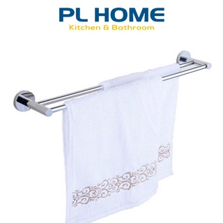 Giá treo khăn tắm Inox SUS 304 – Thanh vắt khăn phòng tắm (trụ tròn)