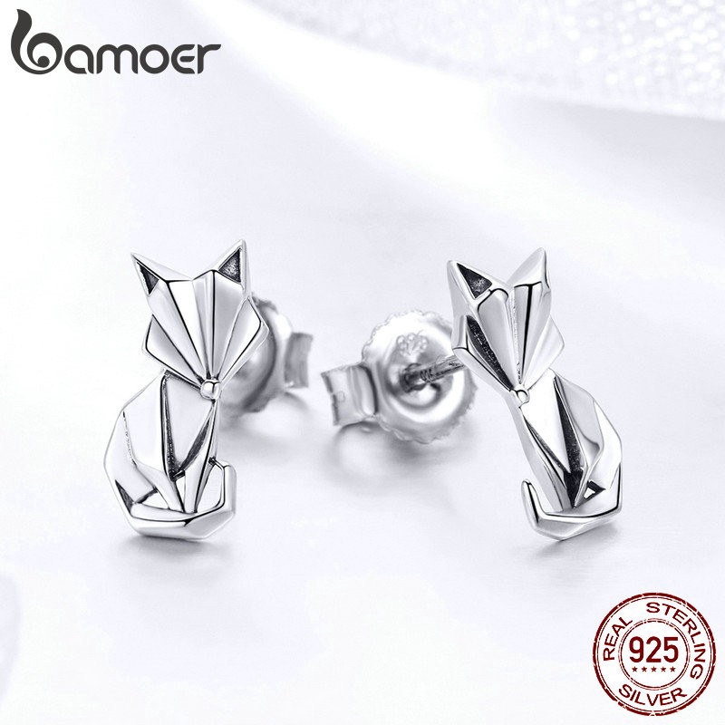 Đôi bông tai Bamoer hình con cáo xinh xắn cá tính cho nữ
