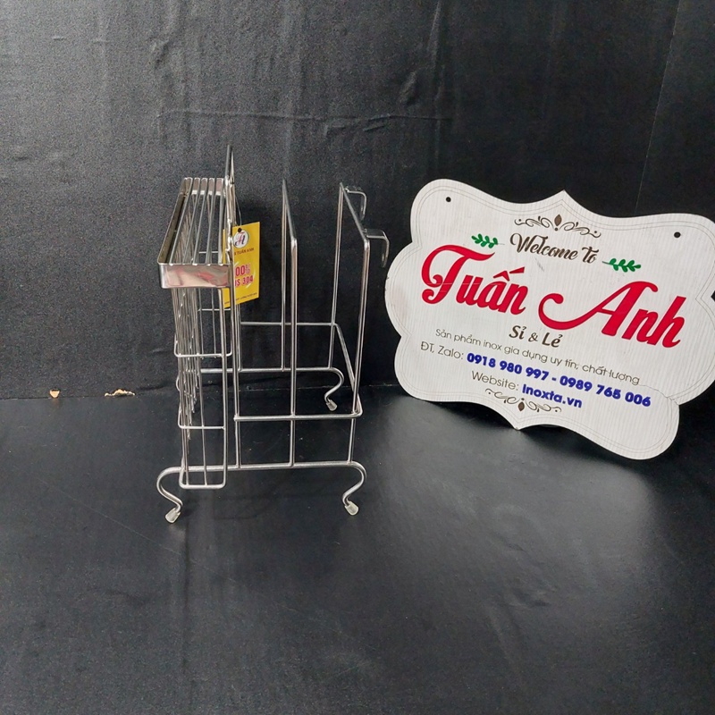Kệ dao thớt để bàn - Kệ gài dao thớt inox 304 KDT