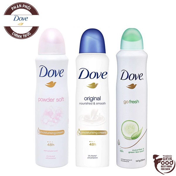 Xịt Khử Mùi Dưỡng Ẩm Vùng Da Dưới Cánh Tay Dove Deodorant 150ml