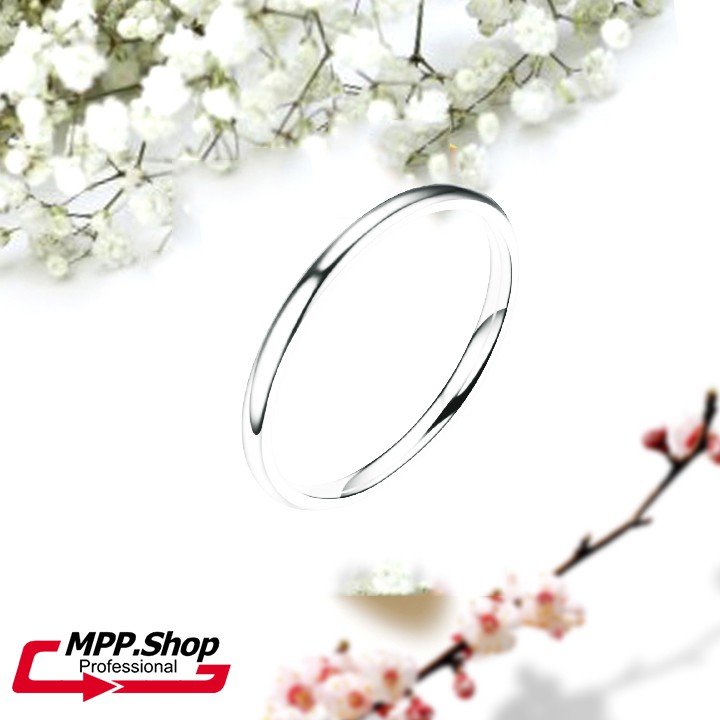 Sỉ nhẫn titan bảng mo tròn 1mm siêu đẹp, bền màu