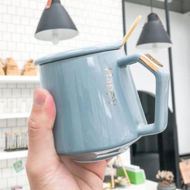 Ly Cốc Sứ Cafe 400ML Hiện Đại Hello Good- Ly Cốc Văn Phòng, Học Sinh, Quà Tặng Bạn Bè