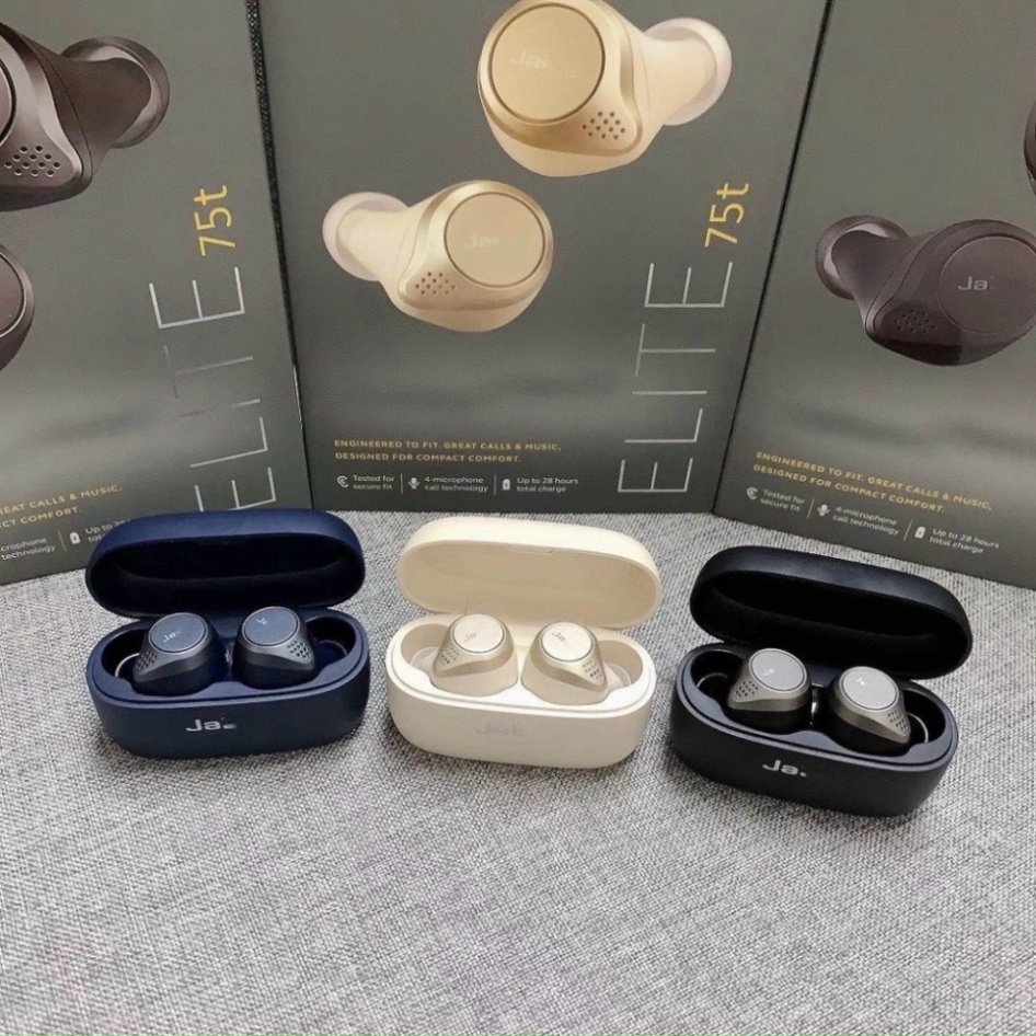 Bluetooth Tai Nghe Bluetooth True Wireless JABRA Elite 75T Wireless Charging Sạc Không Dây {BẢO HÀNH ĐỔI MỚI} Bảo Hành
