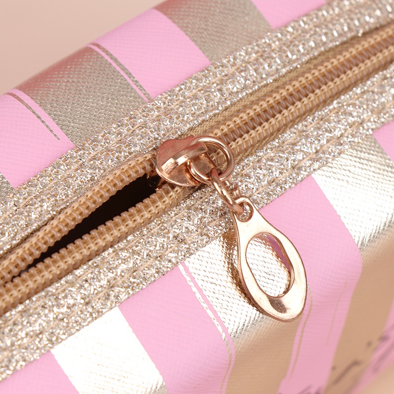 Túi Đựng Mỹ Phẩm Bằng PVC Chống Thấm Nước Màu Laser Tiện Dụng Cho Nữ Ốp