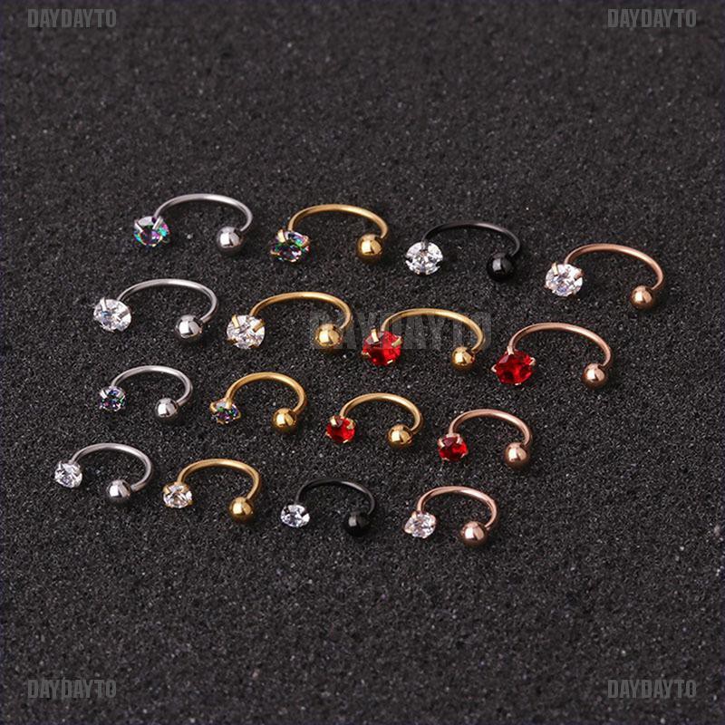 1 Khuyên Xỏ Sụn Tai Đính Đá Zircon Thời Trang