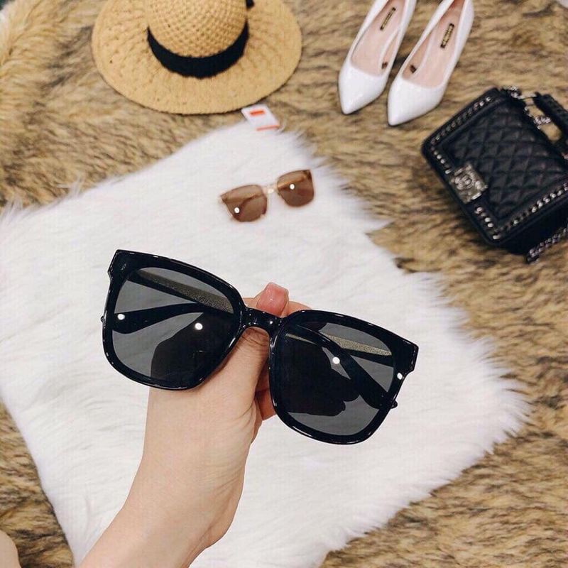 Mắt kính mát râm thời trang nam nữ chân vàng kim loại tràn viền - Bự Store - 55