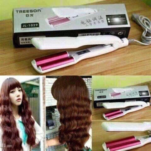 (Buôn Sỉ Lẻ) Sẵn hàng Máy dập tóc sóng nước bản to treeson Lc-1029 .