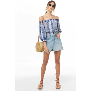 F21 AUTH ÁO CROP TOP TRỄ VAI