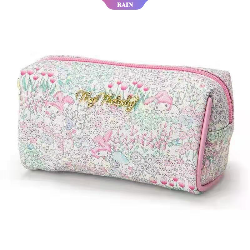 Túi Đựng Bút Chì / Mỹ Phẩm Sức Chứa Lớn In Họa Tiết Hoạt Hình Sanrio Hello Kitty My Melody Nhỏ Nhắn Có Khóa Kéo [RAIN]