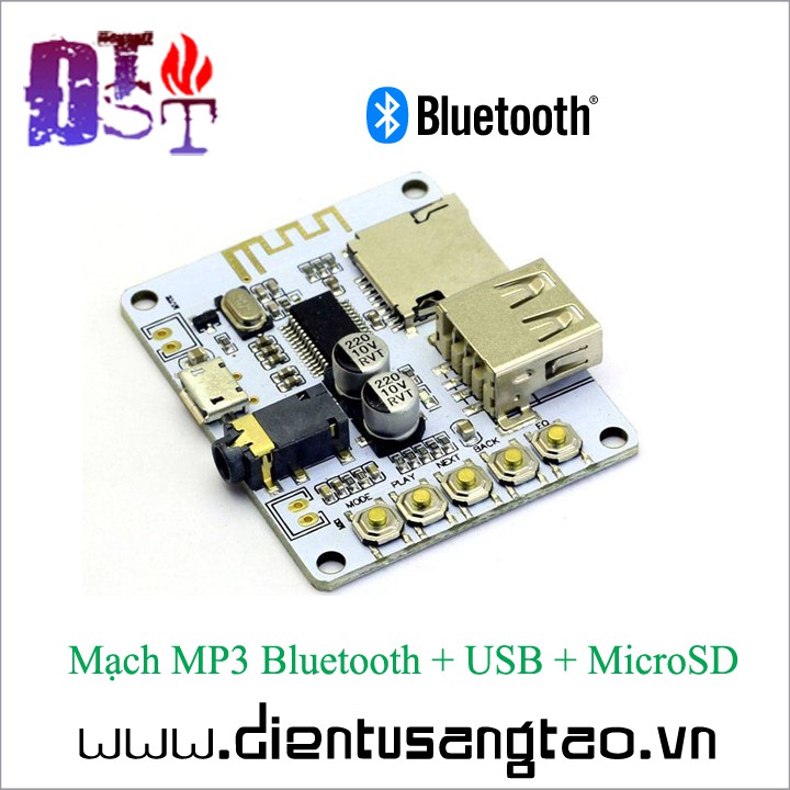 Mạch Bluetooth 5.0 MP3+ USB + MicroSD