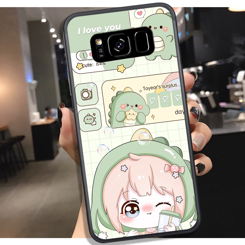 [HOT]ỐP SAMSUNG S8 - S8 PLUS - S9 - S9 PLUS , IN HÌNH KHỦNG LONG CHIBI SIÊU DỄ THƯƠNG.