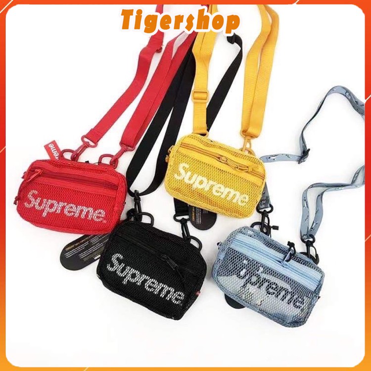 Túi Đeo Chéo Mini Supreme Phối Lưới Unisex